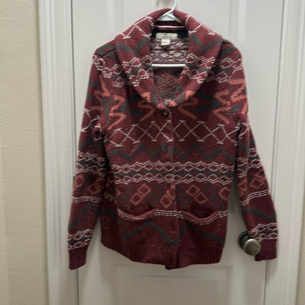 Nice button up sweater. Great for the holidays